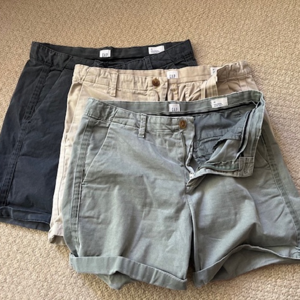 3 pairs of Gap, Girlfriend Chino Short, Size 10